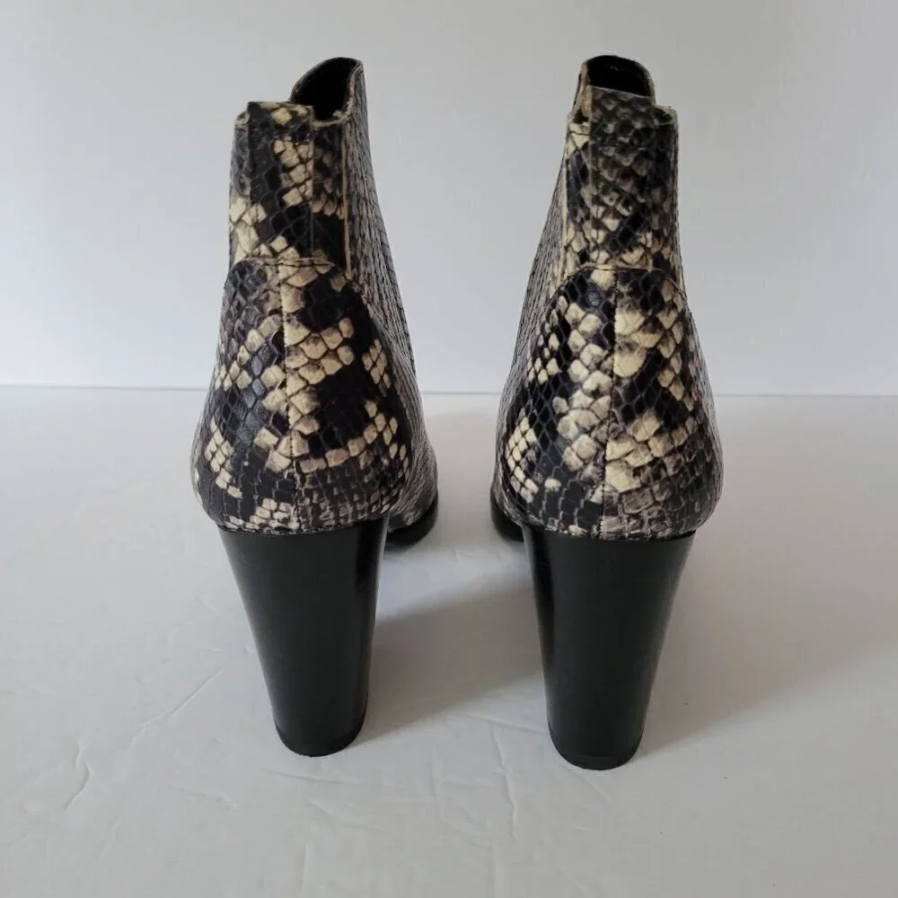 March Fisher Reptile print chunky heel Chelsea boots Women Size 6
